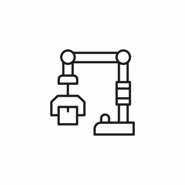 Fabrika vinç deposu simgesi işaret vektörü
