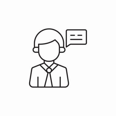 haber sunucusu konuşma simgesi işaret vektörü