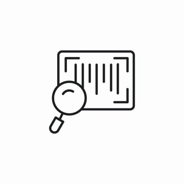 barkod arama simgesi işareti vektörü