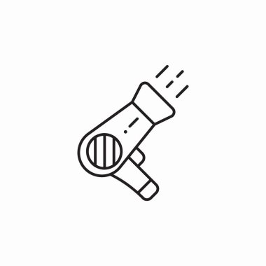 saç kurutma simgesi işaret vektörü