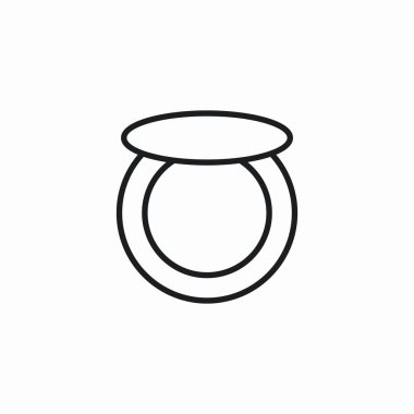 toz makyaj aynası simgesi işaret vektörü