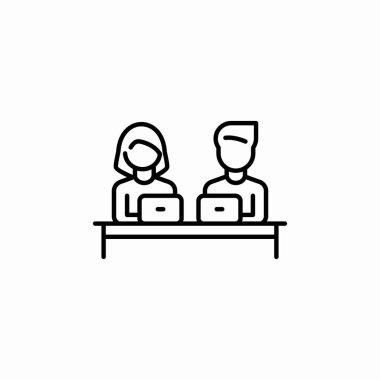 takım işbirliği çalışma yeri eşzamanlı simge işaret vektörü