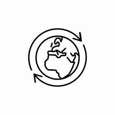 dünya simge işareti vektörü etrafında