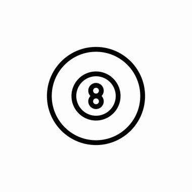 Bilardo topu simgesi işareti vektörü