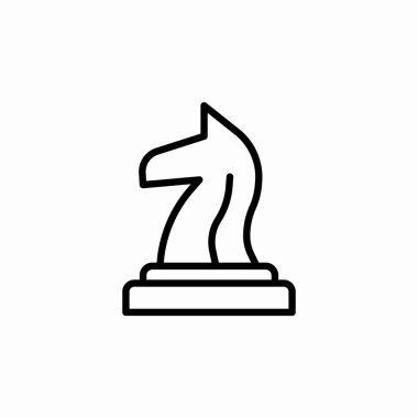 Satranç atı simgesi işareti vektörü