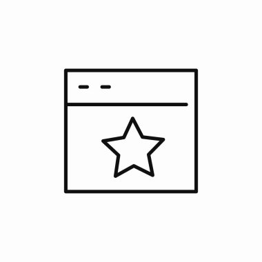 Web sitesi favori yıldız simgesi vektörü