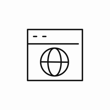 Web sayfası simge işareti vektörü