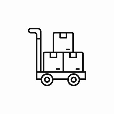 Depo paketleri tramvay simgesi işaret vektörü