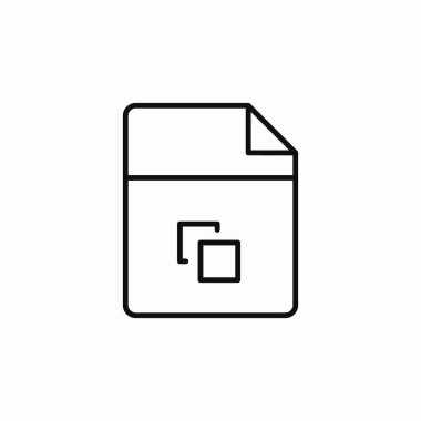 Dosya simgesi imza vektörünü kopyala