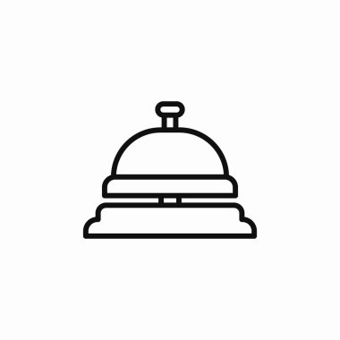 Masa Çanı Otel simgesi işaret vektörü