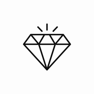 Elmas mücevheri simgesi işareti vektörü