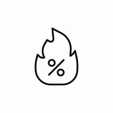 sıcak indirimli alev simgesi işaret vektörü