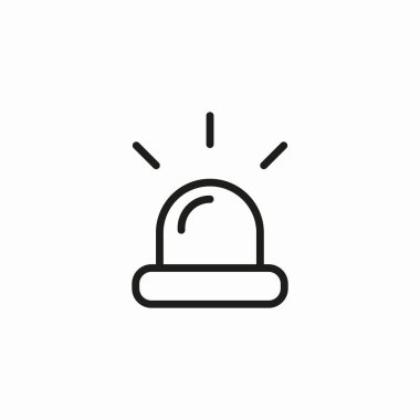 siren ışığı simgesi işareti vektörü