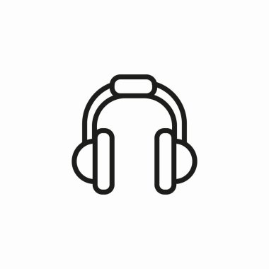 Kulaklıklar Müzik simgesi işareti vektörü