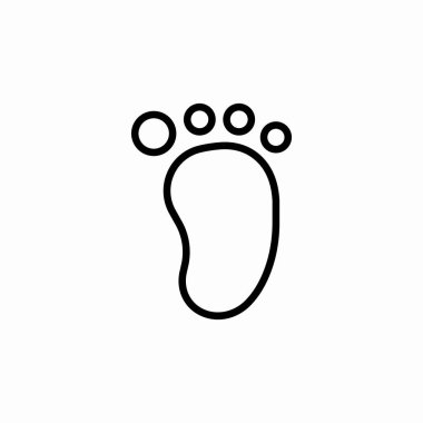 bebek ayak izi simgesi vektörü