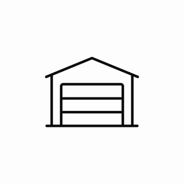 araba garajı simgesi işareti vektörü