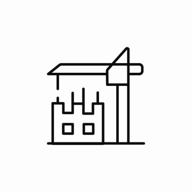 İnşaat binası vinç simgesi taşıyıcısı