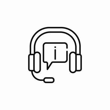 kulaklık supabı merkezi bilgi simgesi işaret vektörü