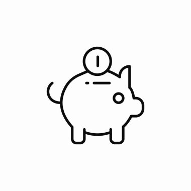 domuz kumbarası simge işareti vektörü