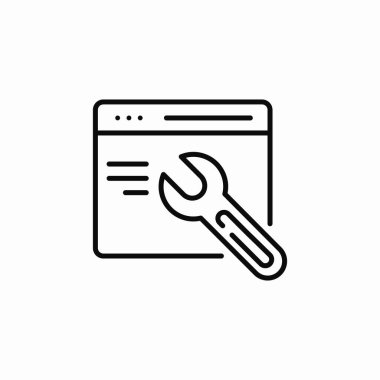 websitesi geliştirme simgesi işaret vektörü