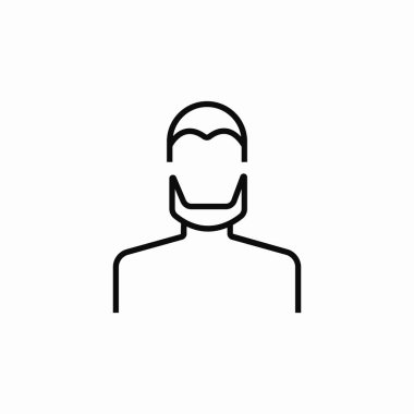 erkek sakal simgesi işareti vektörü