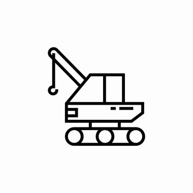 vinç araç simgesi işareti vektörü