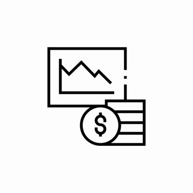 finans raporunu indiren simge işareti vektörü