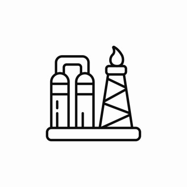 petrol fabrikası (2) simge işareti vektörü