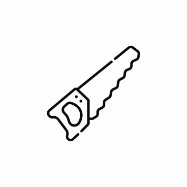 Testere kesme simgesi işareti vektörü