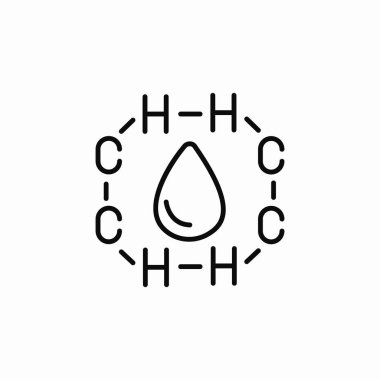 su karbonu hidrojen simgesi vektörü