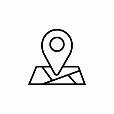 harita konum simgesi işareti vektörü