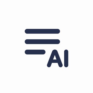 ai metin simge işareti vektörü oluştur