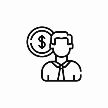 çalışan maaş simgesi işaret vektörü