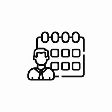 çalışan çalışma takvimi simgesi imzalama vektörü