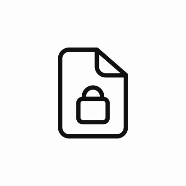 dosya kilidi koruma simgesi imzalama vektörü