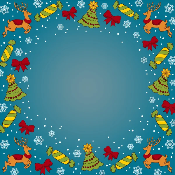 Weihnachten dak blauer Hintergrund — Stockvektor