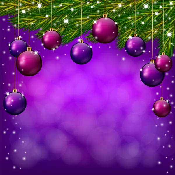 Fundo de Natal roxo — Vetor de Stock