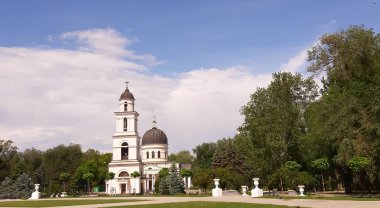 Chisinau, Moldova - 25 Mayıs 2019 - Katedral Ortodoks Kilisesi.
