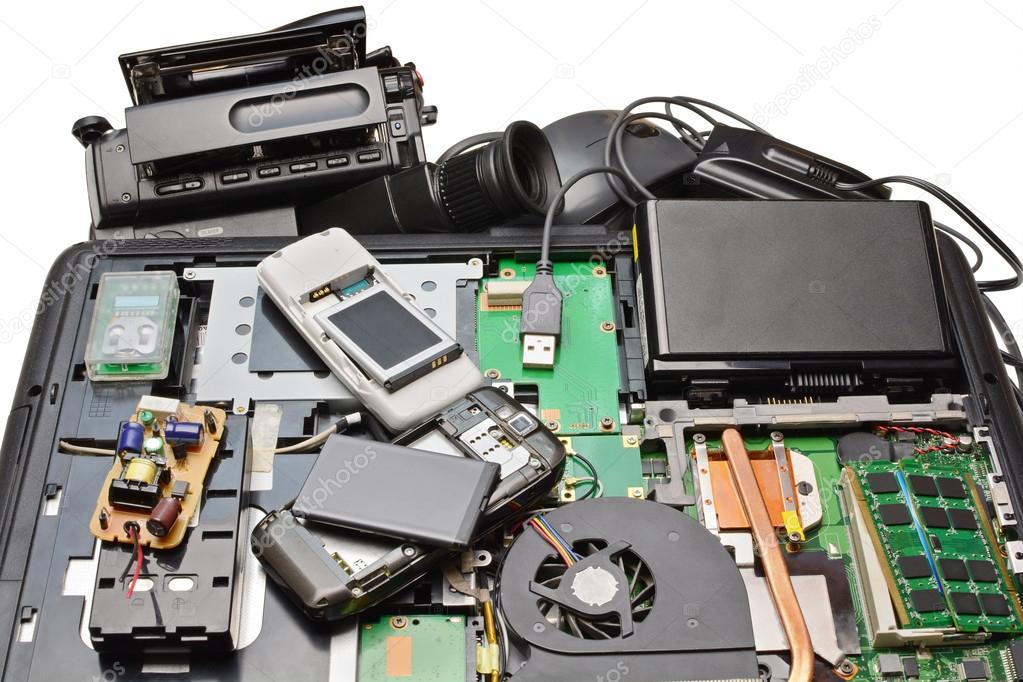disassembled for repair of electronics