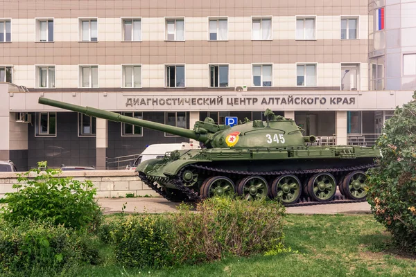 Ben Barnaul Rusland Augustus 2020 Tank Zien Veteranenplein Barnaul Vlakbij — Stockfoto