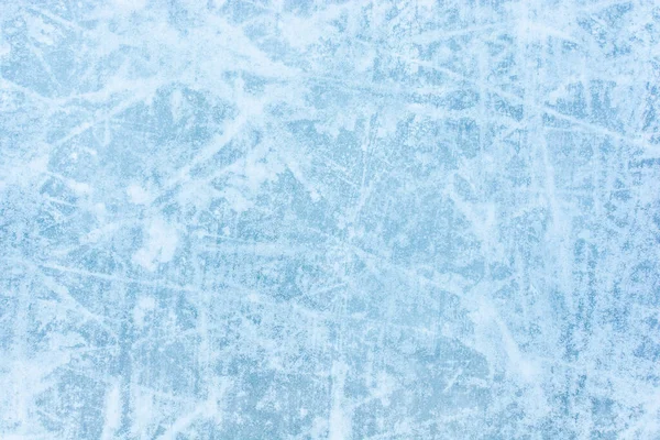 Ice Blue Background Skate Tracks Frozen Water Sea Frosty Ice — Stock Photo, Image