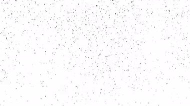Toz, toprak ya da mikroorganizmalar. Hücreler, virüsler mikroskop altında beyaz bir zemin üzerinde. Siyah parçacıklar yukarı doğru hareket eder. Kirli havalandırma. Animasyon 4K video. Soyutlama.