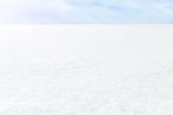 Neve Branca Fresca Fundo Azul Céu Inverno Paisagem Gelada Iluminado — Fotografia de Stock