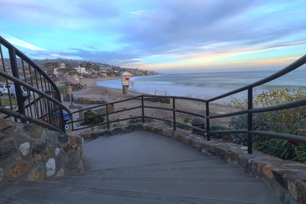 Vista sul tramonto della spiaggia principale — Foto Stock