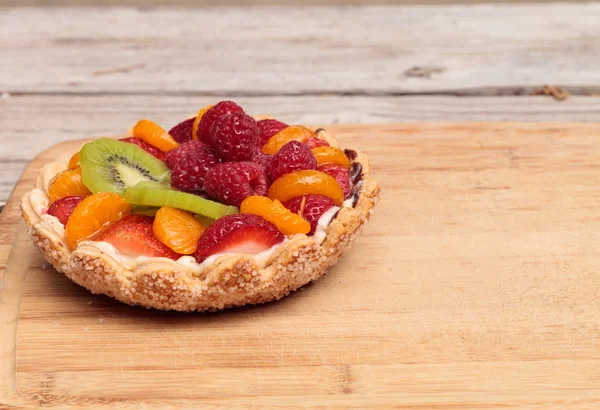 Fruit tart with a yellow custard