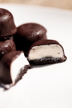 Çikolata kaplı vanilyalı dondurma bonbon