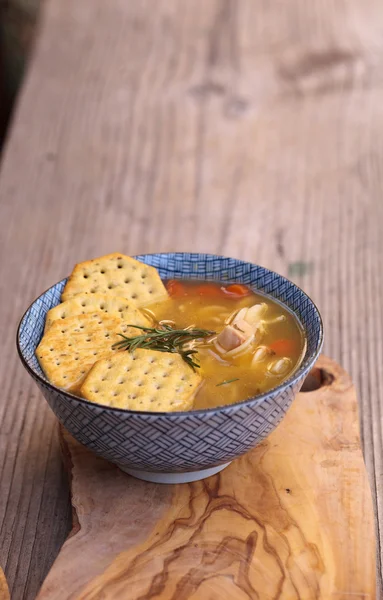 Sopa de fideos de pollo —  Fotos de Stock