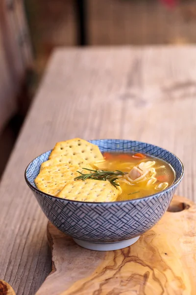 Sopa de fideos de pollo — Foto de Stock