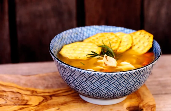 Sopa de macarrão de frango — Fotografia de Stock