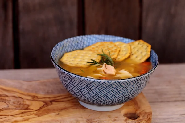 Sopa de macarrão de frango — Fotografia de Stock